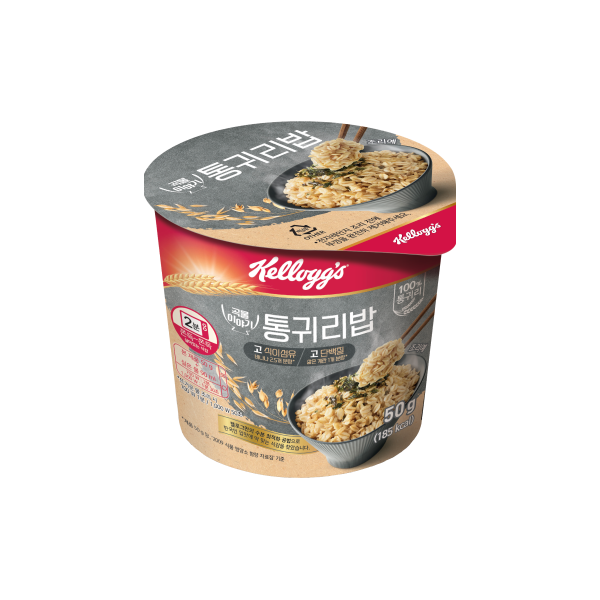통귀리밥 컵