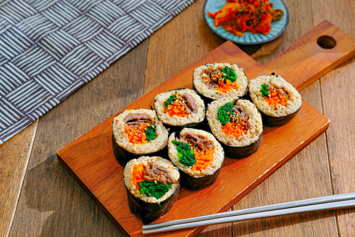 영양 가득 통귀리 김밥 완성